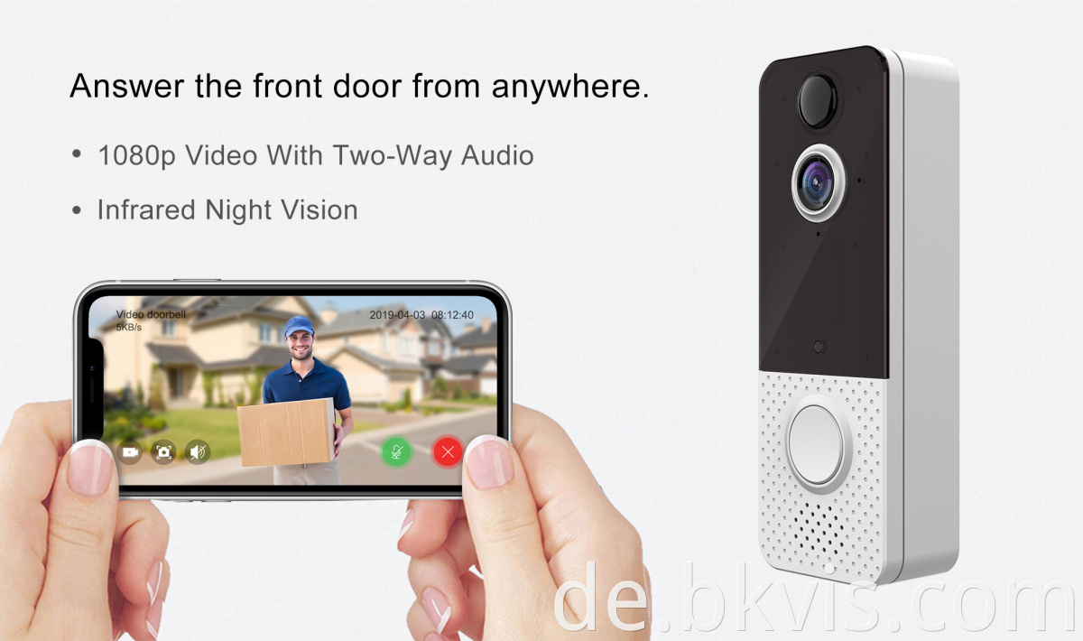 Wireless Smart Home Wifi Doorbell Video Camera